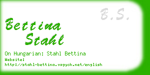 bettina stahl business card